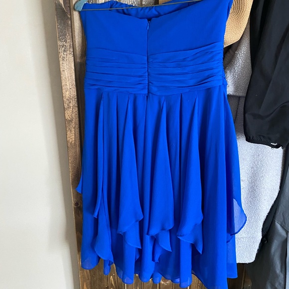 SOLD- Size 10 - David’s Bridal dress - worn once - blue - Picture 3 of 4